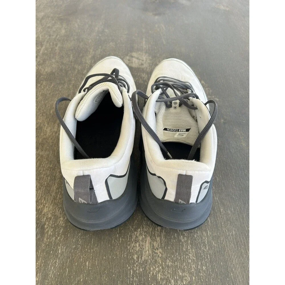 Skechers Max Run Vorteza Waterproof White Sneaker Running Shoes Men's Size 11.5